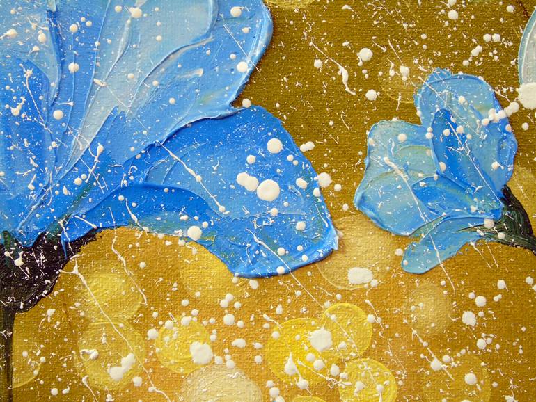 Original Art Deco Floral Painting by Olha Darchuk