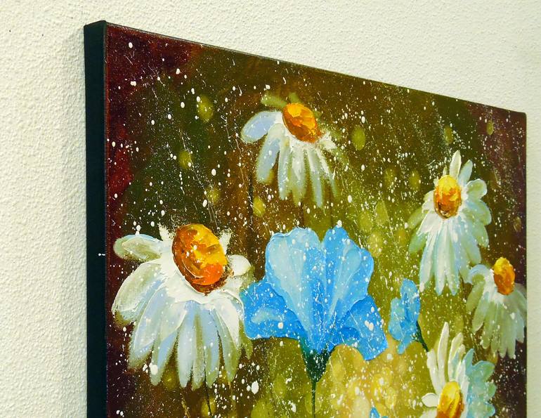 Original Art Deco Floral Painting by Olha Darchuk