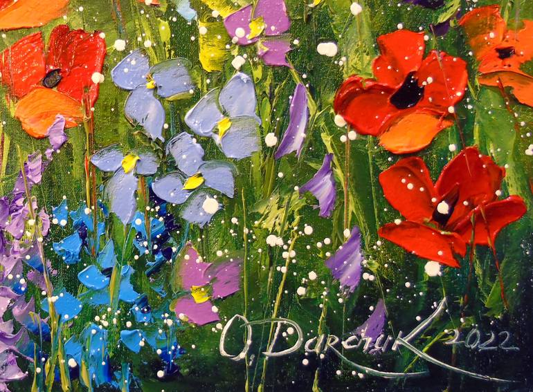 Original Abstract Botanic Painting by Olha Darchuk