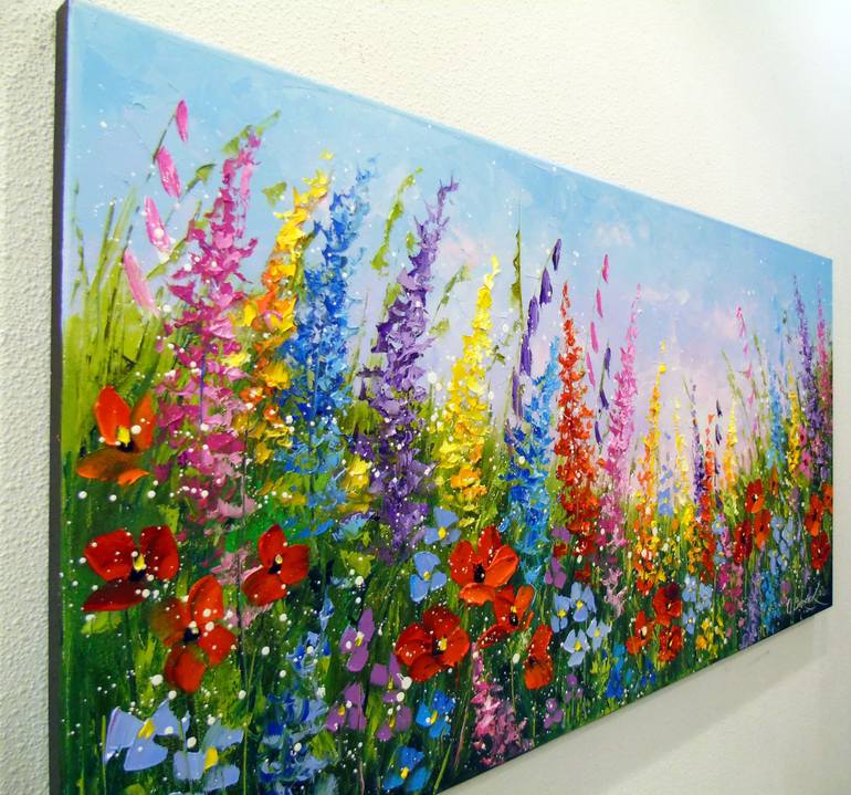 Original Abstract Botanic Painting by Olha Darchuk