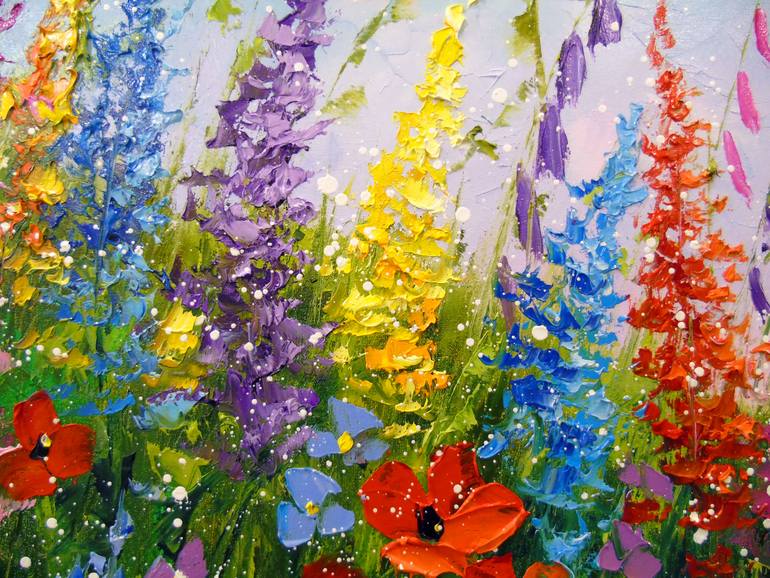 Original Abstract Botanic Painting by Olha Darchuk