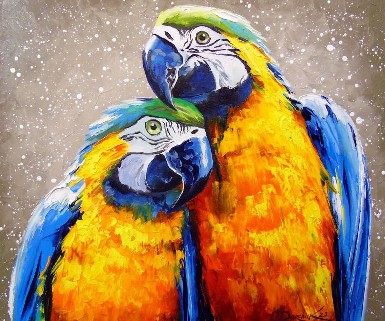 Macaw Parrot art, Macaw factory Painting, Blue yellow Macaw, Parrot wall art, Parrot watercolor, Macaw watercolor