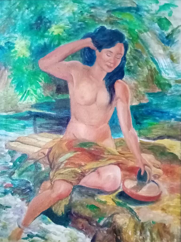 Original Figurative Nature Painting by Manuel Cadag