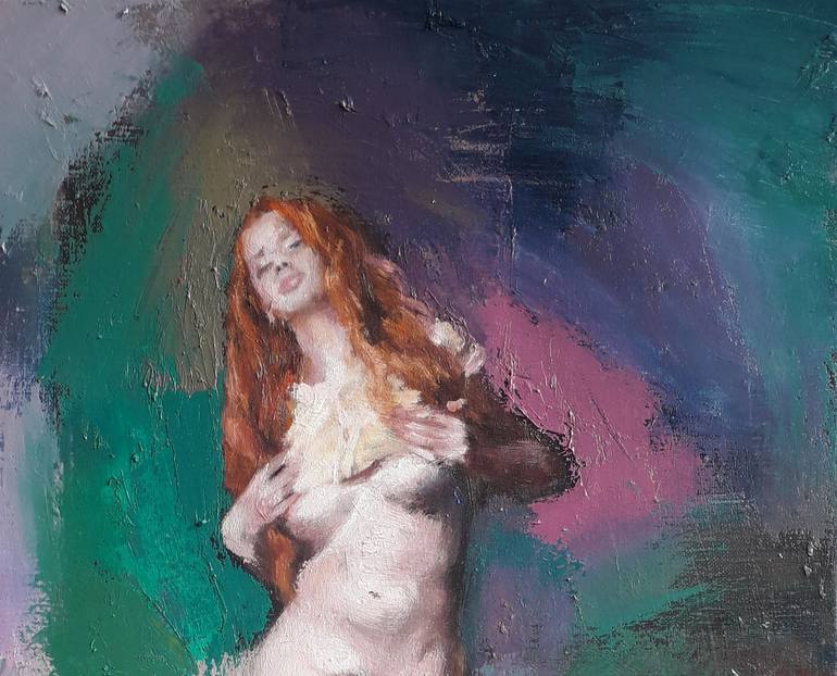 Original Contemporary Nude Painting by Leonardi Manuel