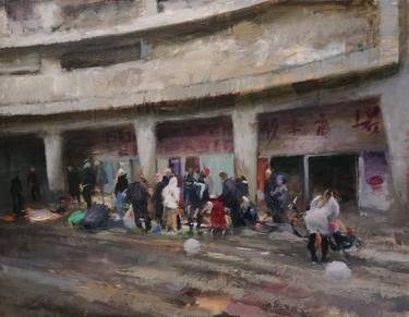 Original Figurative Cities Paintings by Leonardi Manuel