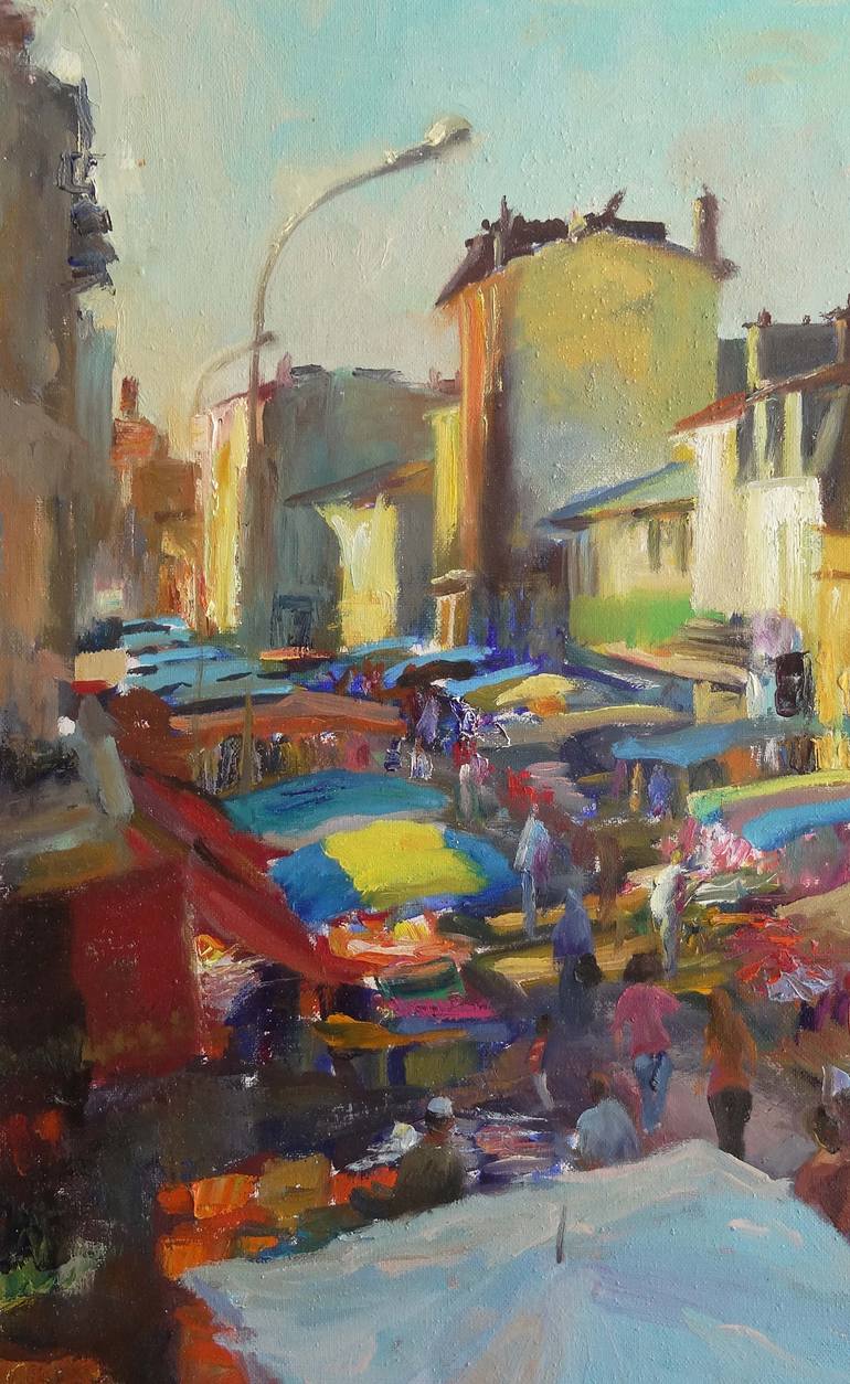 Original Impressionism Cities Painting by Leonardi Manuel