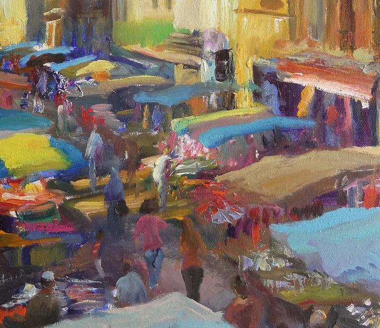 Original Impressionism Cities Painting by Leonardi Manuel