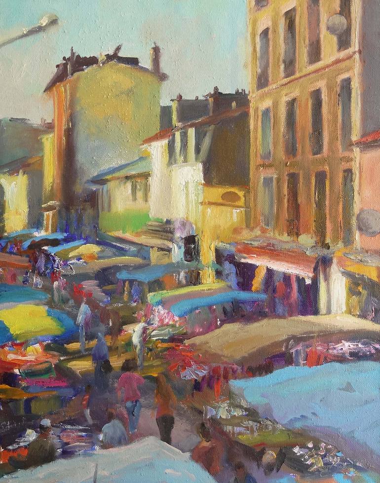 Original Impressionism Cities Painting by Leonardi Manuel