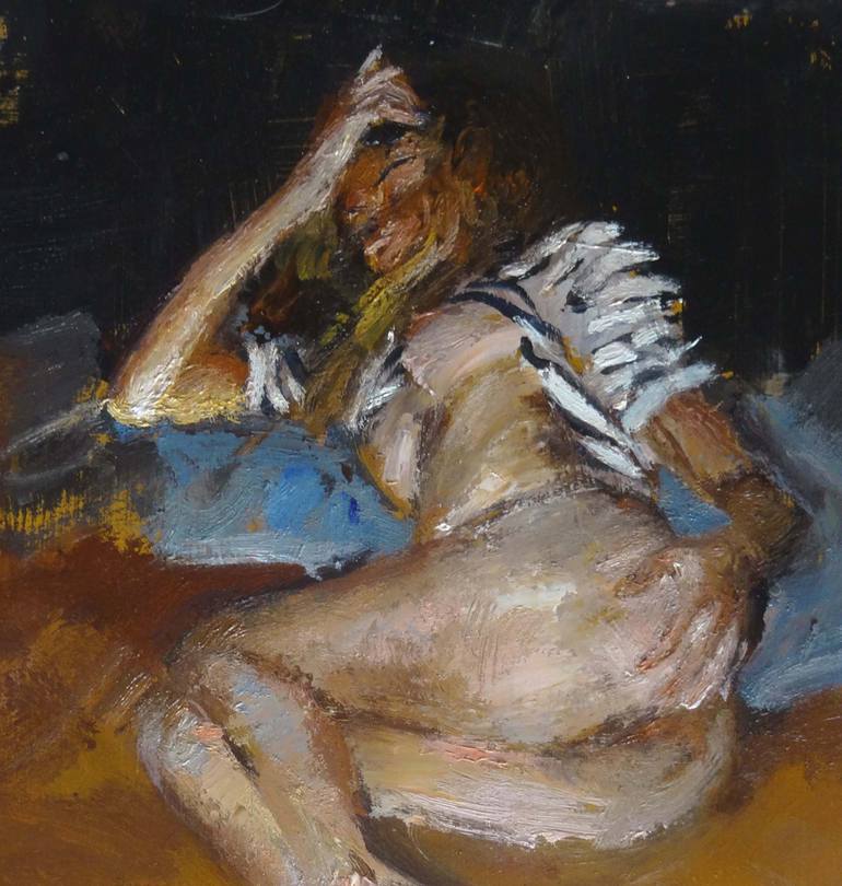 Original Expressionism Erotic Painting by Leonardi Manuel