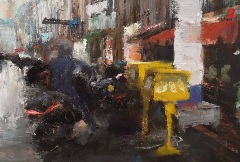 Original Expressionism Cities Painting by Leonardi Manuel