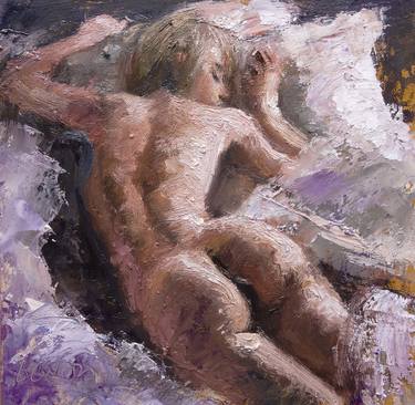 Print of Expressionism Erotic Paintings by Leonardi Manuel