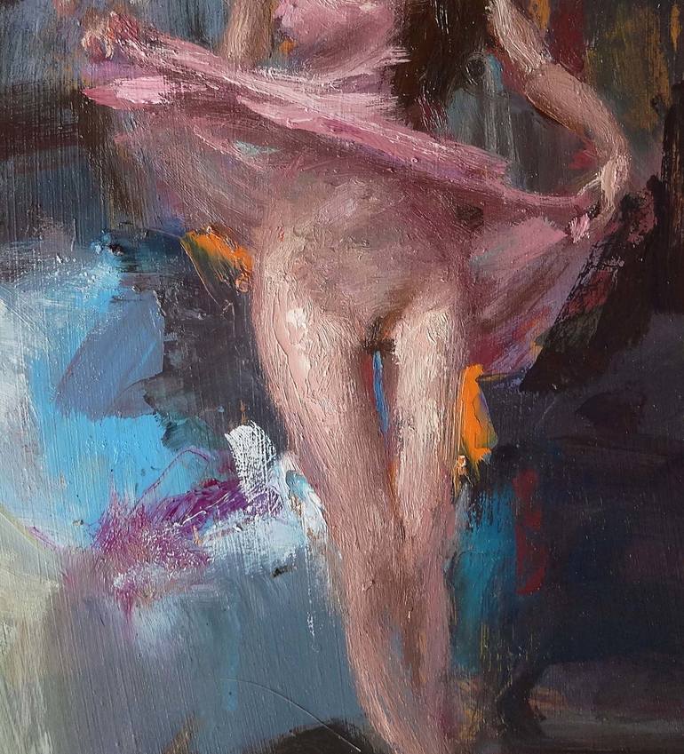 Original Expressionism Women Painting by Leonardi Manuel