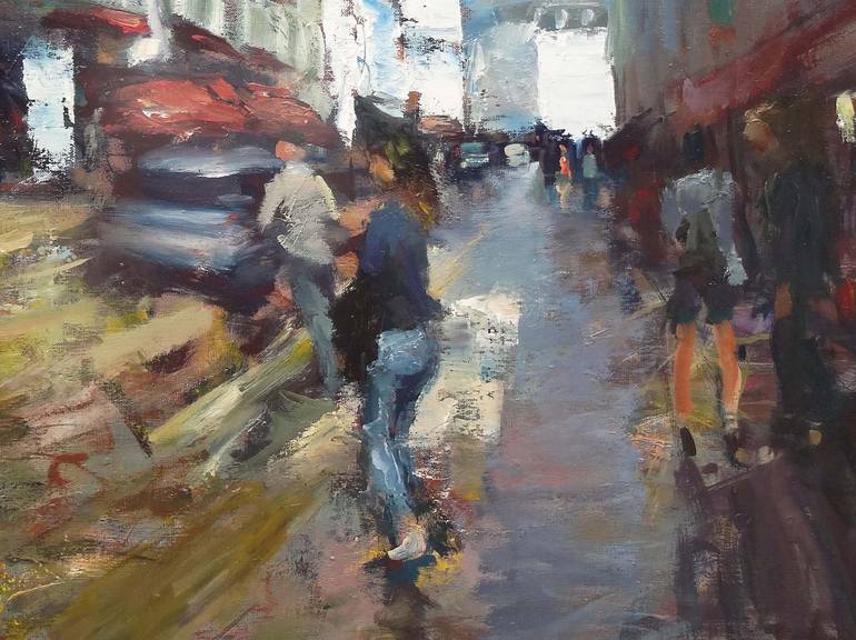 Original Expressionism Cities Painting by Leonardi Manuel