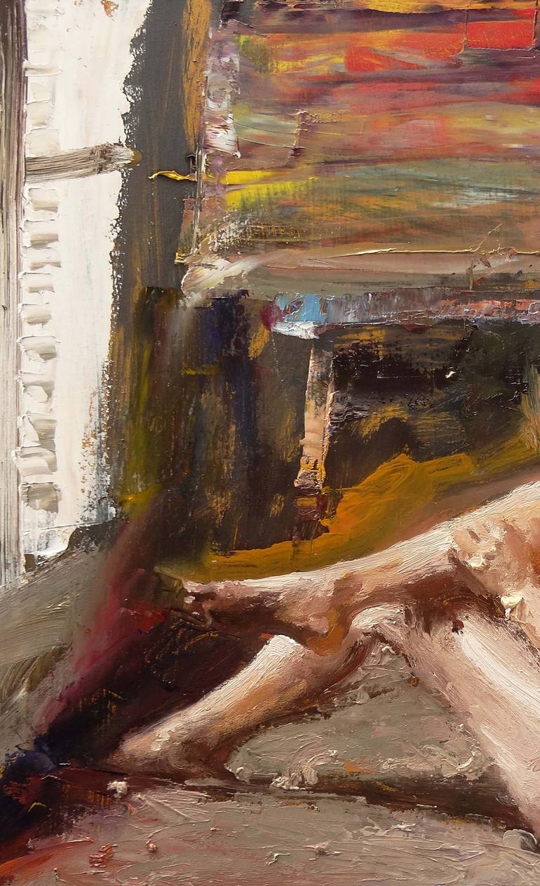 Original Expressionism Nude Painting by Leonardi Manuel