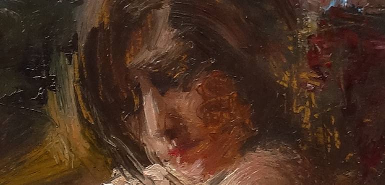 Original Expressionism Nude Painting by Leonardi Manuel