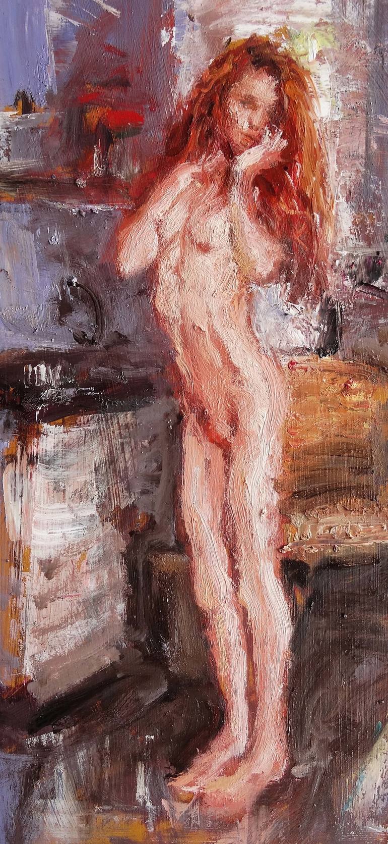 Original Erotic Painting by Leonardi Manuel