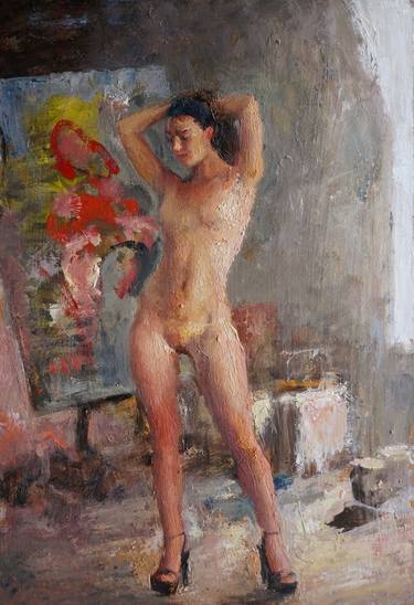 Print of Figurative Nude Paintings by Leonardi Manuel