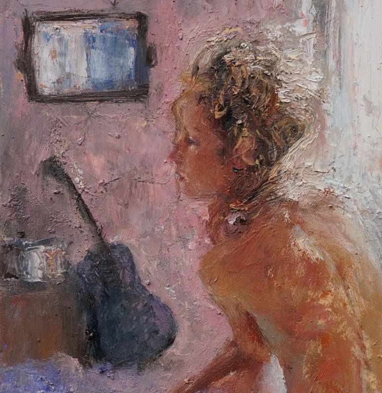 Original Figurative Nude Painting by Leonardi Manuel