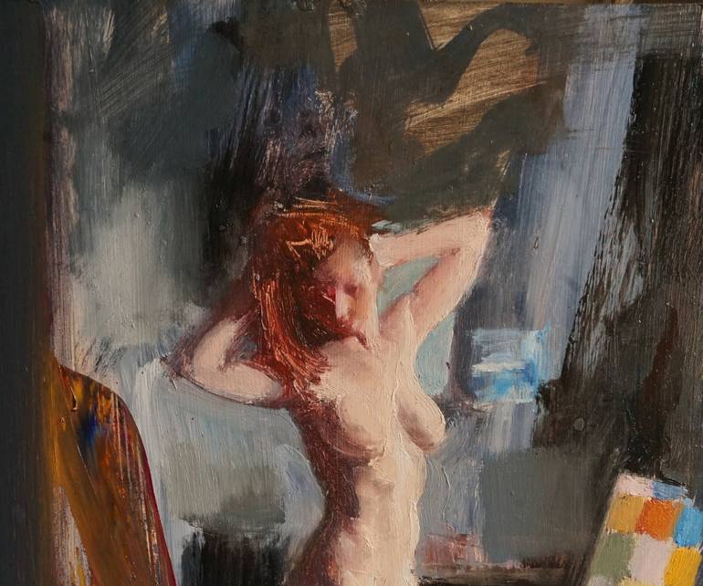 Original Expressionism Nude Painting by Leonardi Manuel