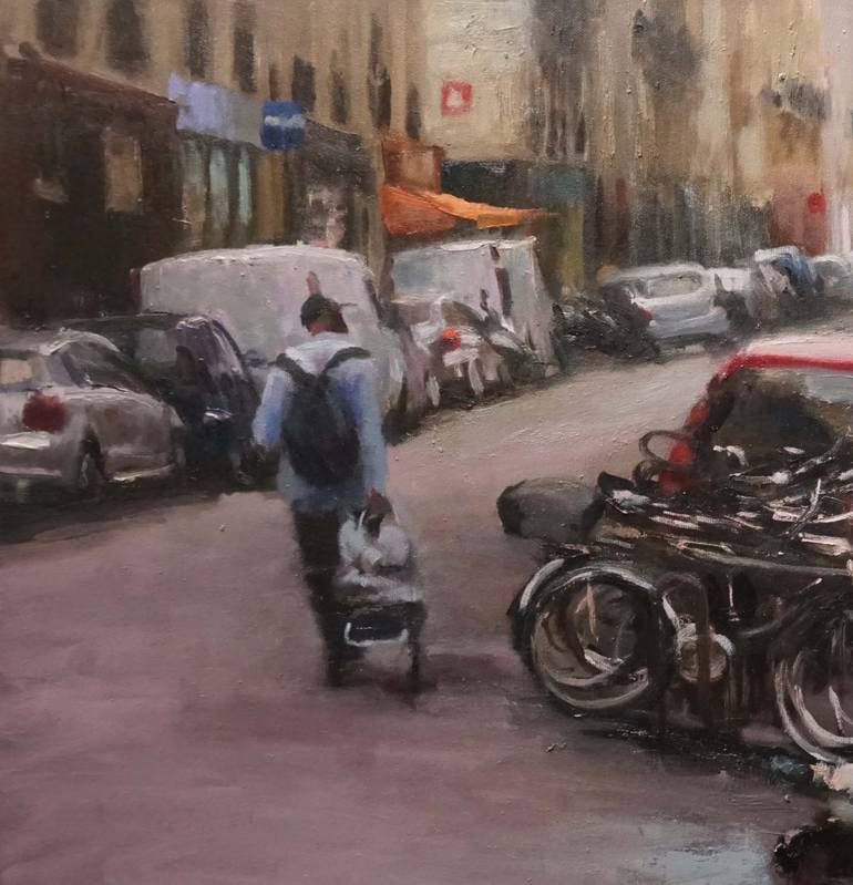 Original Figurative Cities Painting by Leonardi Manuel