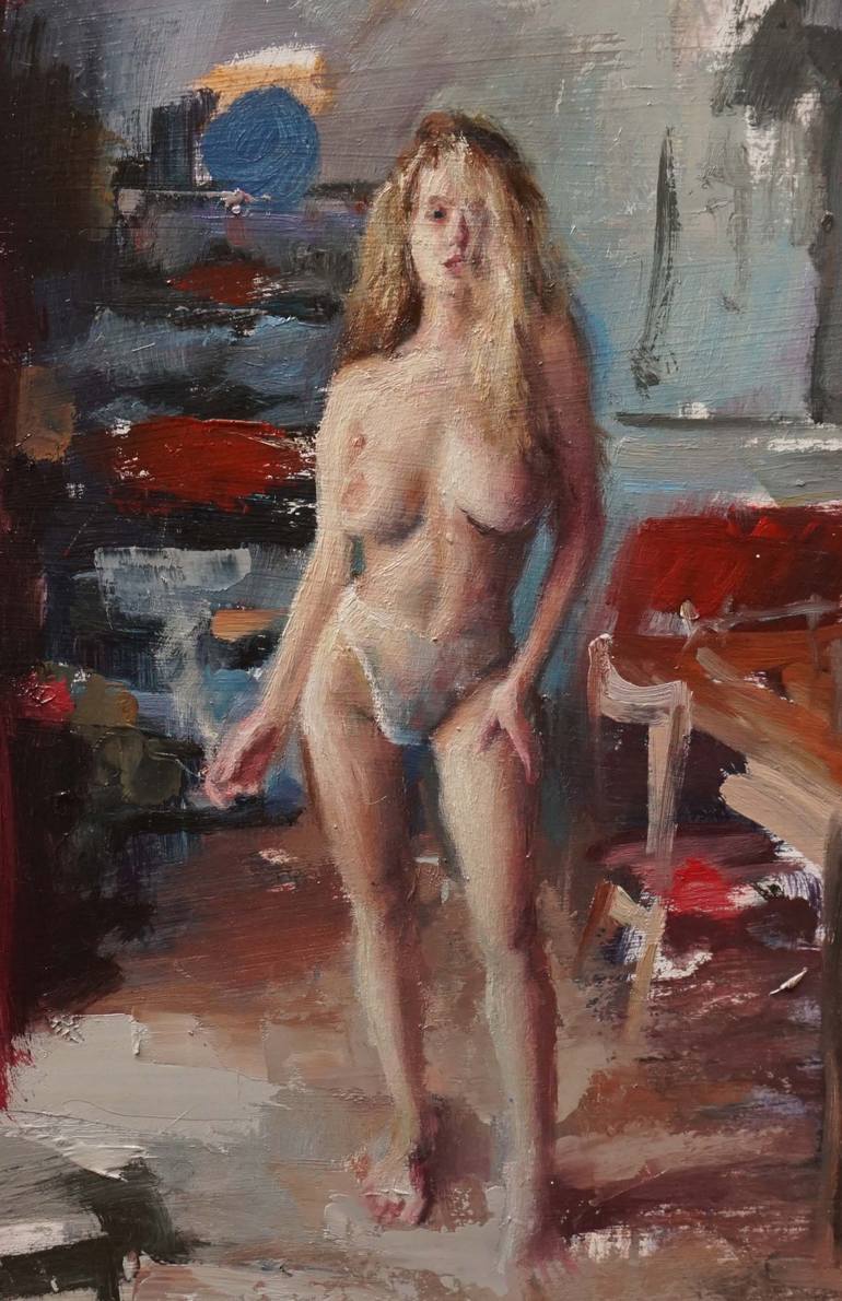 Original Figurative Nude Painting by Leonardi Manuel