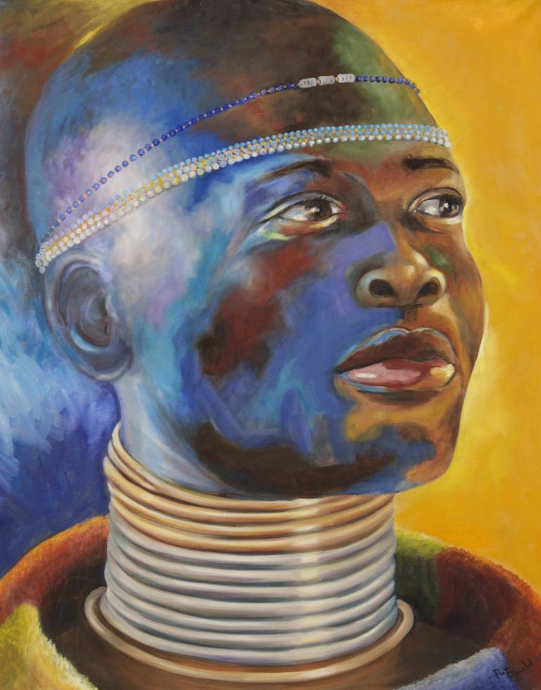 Ndebele Woman Painting by Patricia Donald | Saatchi Art