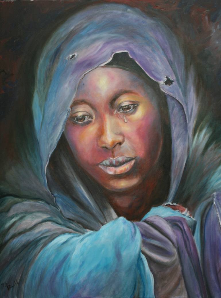 Woman from Somalia Painting by Patricia Donald | Saatchi Art