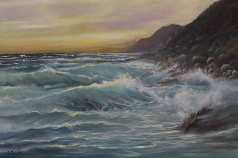 wild sea Painting by Patricia Donald | Saatchi Art