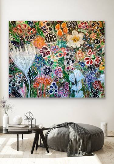 Original Abstract Garden Paintings by Veronica Vilsan