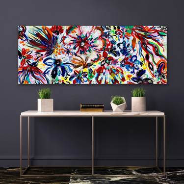 Original Abstract Expressionism Floral Paintings by Veronica Vilsan