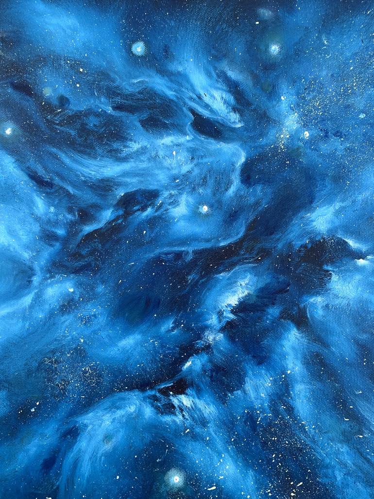 Original Abstract Outer Space Painting by Veronica Vilsan
