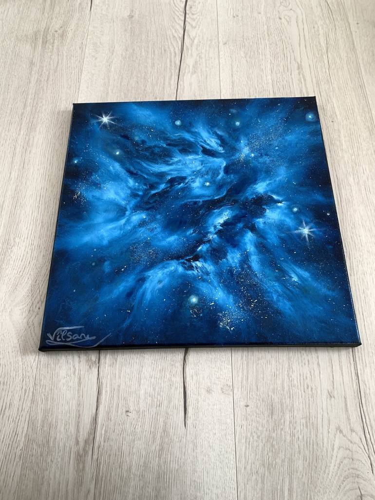 Original Abstract Outer Space Painting by Veronica Vilsan