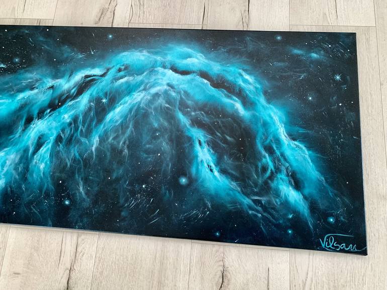 Original Abstract Outer Space Painting by Veronica Vilsan