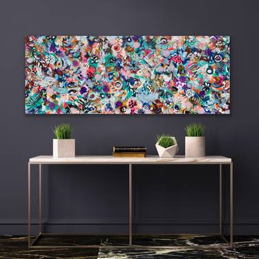 Original Abstract Expressionism Floral Painting by Veronica Vilsan