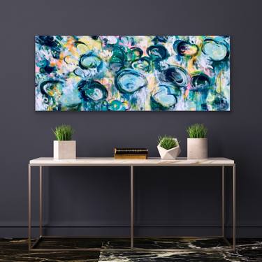 Original Abstract Expressionism Floral Painting by Veronica Vilsan