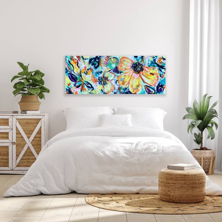 Original Abstract Expressionism Floral Painting by Veronica Vilsan