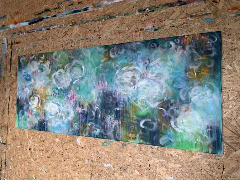 Original Abstract Expressionism Floral Painting by Veronica Vilsan