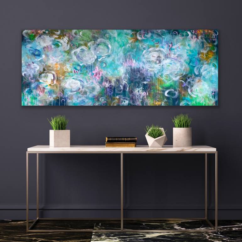 Original Abstract Expressionism Floral Painting by Veronica Vilsan