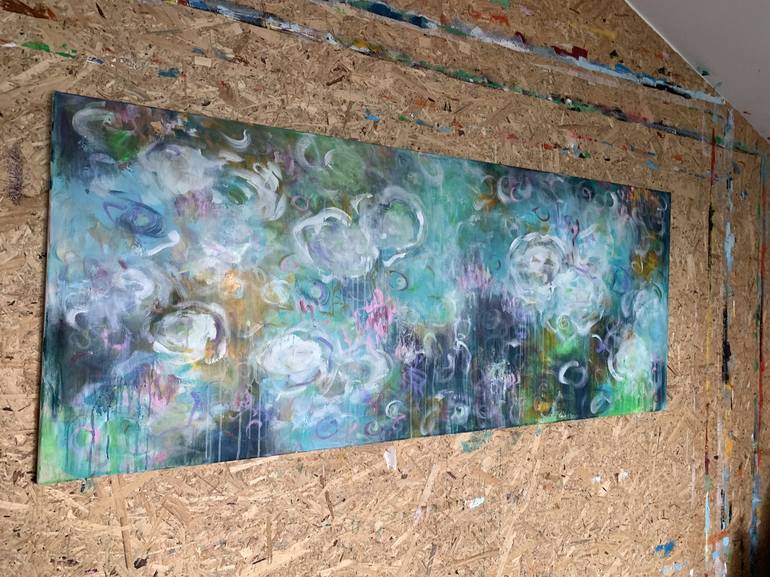 Original Abstract Expressionism Floral Painting by Veronica Vilsan