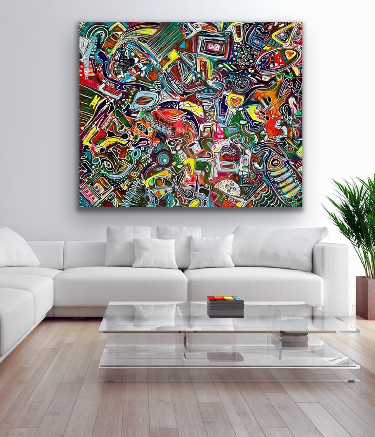 Original Abstract Expressionism Abstract Painting by Veronica Vilsan