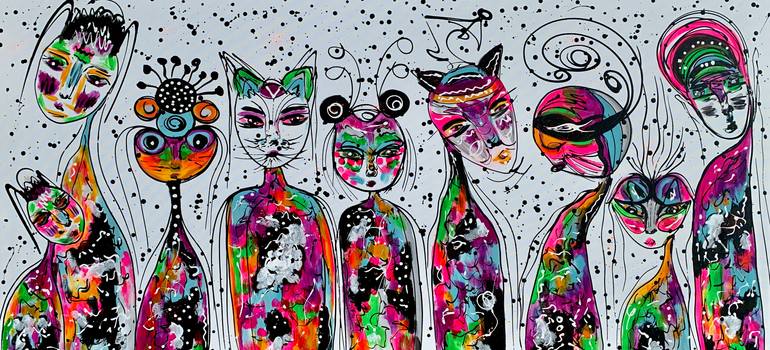 Original Abstract Expressionism Abstract Painting by Veronica Vilsan