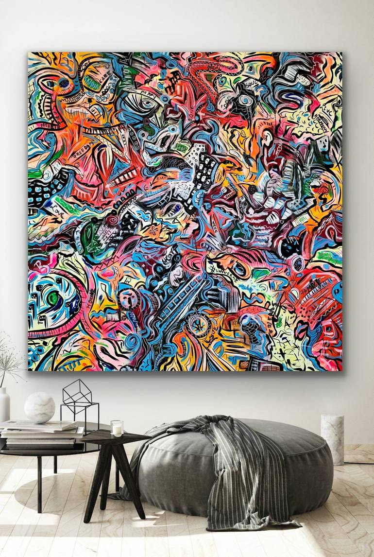 Original Abstract Expressionism Abstract Painting by Veronica Vilsan