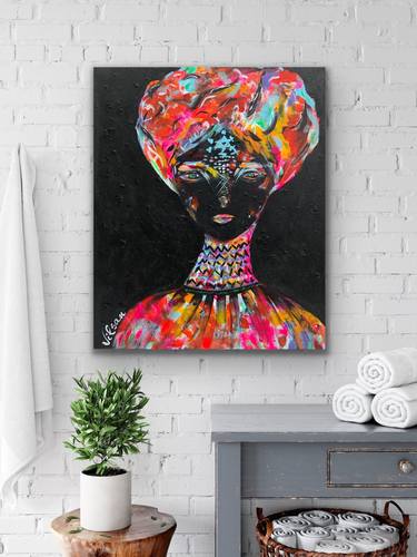 Original Abstract Expressionism Portrait Paintings by Veronica Vilsan