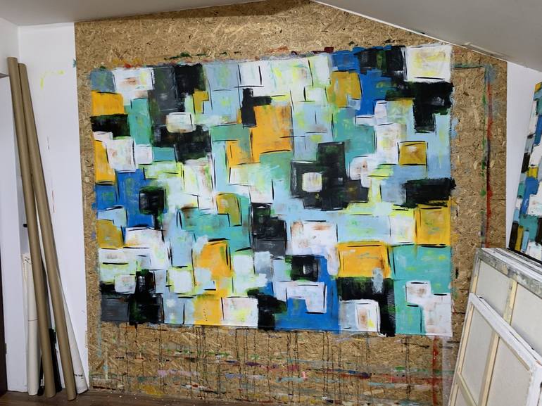 Original Geometric Painting by Veronica Vilsan