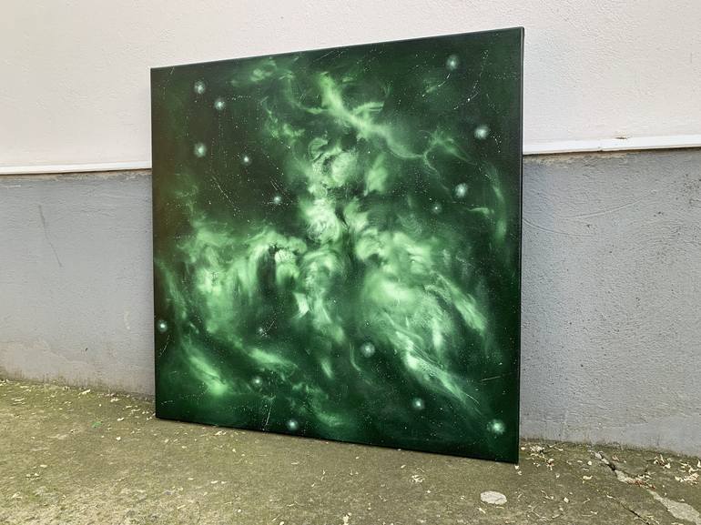 Original Abstract Outer Space Painting by Veronica Vilsan