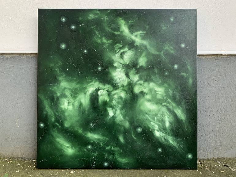 Original Abstract Outer Space Painting by Veronica Vilsan