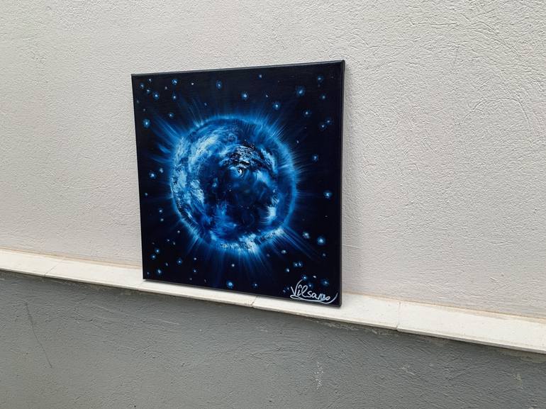 Original Abstract Outer Space Painting by Veronica Vilsan