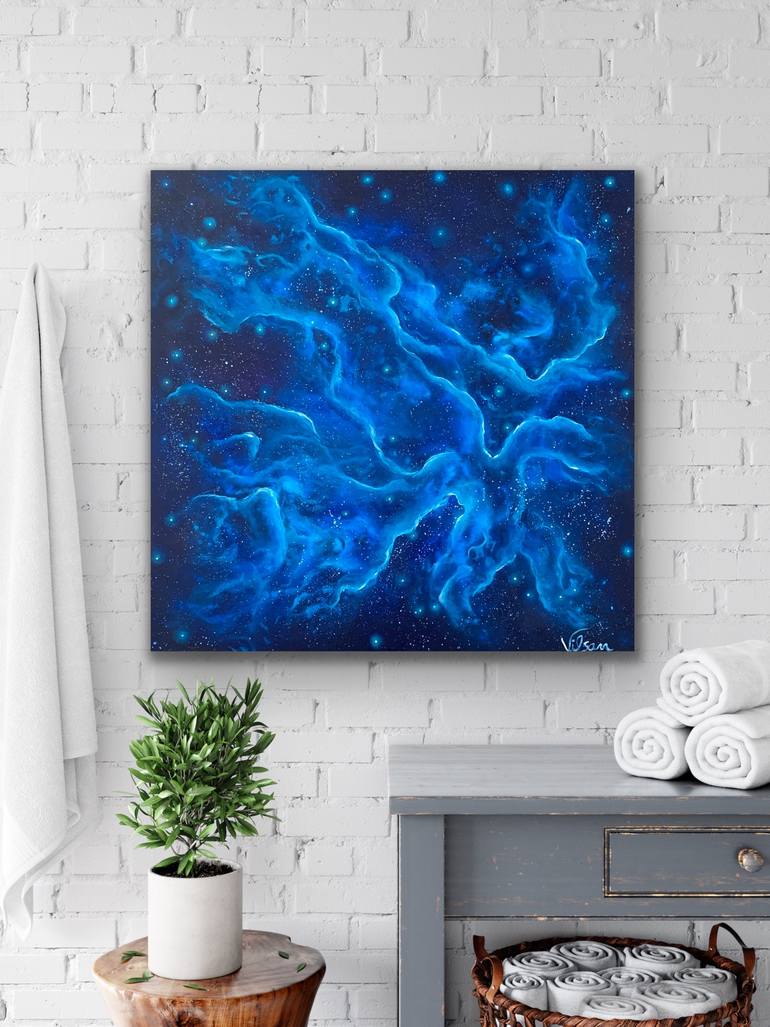 Original Abstract Outer Space Painting by Veronica Vilsan