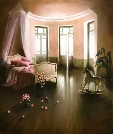 Print of Realism Interiors Paintings by Tasos Chonias