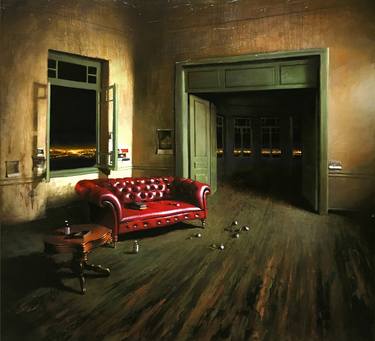 Print of Realism Interiors Paintings by Tasos Chonias